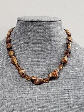Antique Artisan Glass Beads Necklace
